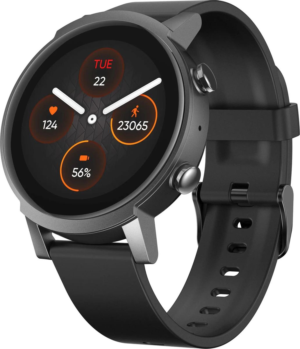Смарт-часы ARK mobvoi Ticwatch E3,  1.3",  черный/черный [p1034000400a]